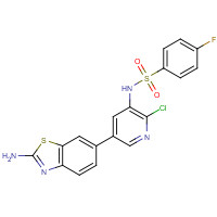 1112981-18-6 N-[5-(2-amino-1,3-benzothiazol-6-yl)-2-chloropyridin-3-yl]-4-fluorobenzenesulfonamide chemical structure