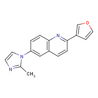 1202001-59-9 2-(furan-3-yl)-6-(2-methylimidazol-1-yl)quinoline chemical structure