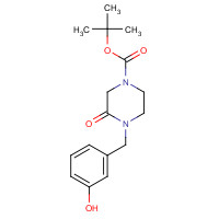 1139877-21-6 tert-butyl 4-[(3-hydroxyphenyl)methyl]-3-oxopiperazine-1-carboxylate chemical structure