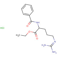 128805-94-7 ethyl 2-benzamido-5-(diaminomethylideneamino)pentanoate;hydrochloride chemical structure