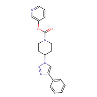 1205633-34-6 pyridin-3-yl 4-(4-phenyltriazol-1-yl)piperidine-1-carboxylate chemical structure