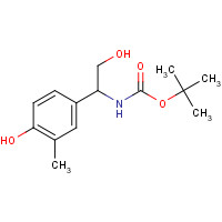 1147391-48-7 tert-butyl N-[2-hydroxy-1-(4-hydroxy-3-methylphenyl)ethyl]carbamate chemical structure