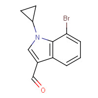 1350762-46-7 7-bromo-1-cyclopropylindole-3-carbaldehyde chemical structure