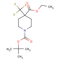 1255099-09-2 1-O-tert-butyl 4-O-ethyl 4-(trifluoromethyl)piperidine-1,4-dicarboxylate chemical structure