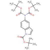 863770-86-9 tert-butyl 5-[bis[(2-methylpropan-2-yl)oxycarbonyl]amino]indole-1-carboxylate chemical structure