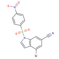 1310556-86-5 4-bromo-1-(4-nitrophenyl)sulfonylindole-6-carbonitrile chemical structure