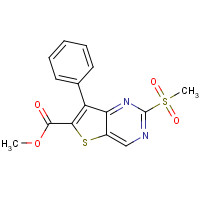 1462949-87-6 methyl 2-methylsulfonyl-7-phenylthieno[3,2-d]pyrimidine-6-carboxylate chemical structure