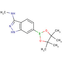 1187968-51-9 N-methyl-6-(4,4,5,5-tetramethyl-1,3,2-dioxaborolan-2-yl)-1H-indazol-3-amine chemical structure