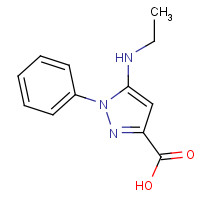 1409976-74-4 5-(ethylamino)-1-phenylpyrazole-3-carboxylic acid chemical structure