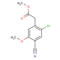 1255207-42-1 methyl 2-(2-chloro-4-cyano-5-methoxyphenyl)acetate chemical structure