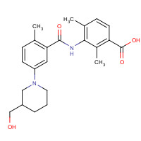 1529760-89-1 3-[[5-[3-(hydroxymethyl)piperidin-1-yl]-2-methylbenzoyl]amino]-2,4-dimethylbenzoic acid chemical structure