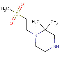 1257293-61-0 2,2-dimethyl-1-(2-methylsulfonylethyl)piperazine chemical structure