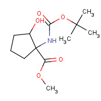 1453267-35-0 methyl 2-hydroxy-1-[(2-methylpropan-2-yl)oxycarbonylamino]cyclopentane-1-carboxylate chemical structure