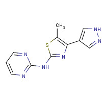 1235312-68-1 5-methyl-4-(1H-pyrazol-4-yl)-N-pyrimidin-2-yl-1,3-thiazol-2-amine chemical structure