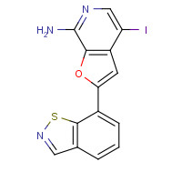 1326713-94-3 2-(1,2-benzothiazol-7-yl)-4-iodofuro[2,3-c]pyridin-7-amine chemical structure