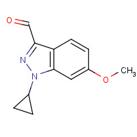 1360916-70-6 1-cyclopropyl-6-methoxyindazole-3-carbaldehyde chemical structure