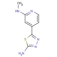 1240521-58-7 5-[2-(methylamino)pyridin-4-yl]-1,3,4-thiadiazol-2-amine chemical structure