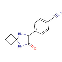 1272755-89-1 4-(7-oxo-5,8-diazaspiro[3.4]octan-6-yl)benzonitrile chemical structure
