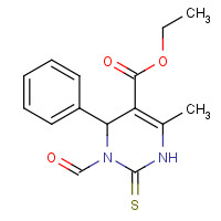 123044-10-0 ethyl 3-formyl-6-methyl-4-phenyl-2-sulfanylidene-1,4-dihydropyrimidine-5-carboxylate chemical structure