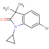 1581753-62-9 6-bromo-1-cyclopropyl-3,3-dimethylindol-2-one chemical structure