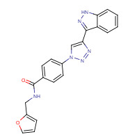 1383702-74-6 N-(furan-2-ylmethyl)-4-[4-(1H-indazol-3-yl)triazol-1-yl]benzamide chemical structure