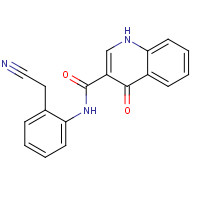 873053-21-5 N-[2-(cyanomethyl)phenyl]-4-oxo-1H-quinoline-3-carboxamide chemical structure