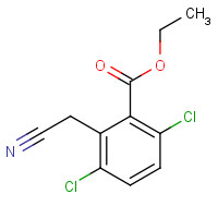1616289-32-7 ethyl 3,6-dichloro-2-(cyanomethyl)benzoate chemical structure