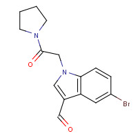 434299-46-4 5-bromo-1-(2-oxo-2-pyrrolidin-1-ylethyl)indole-3-carbaldehyde chemical structure