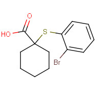 459164-75-1 1-(2-bromophenyl)sulfanylcyclohexane-1-carboxylic acid chemical structure