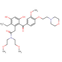 819812-04-9 2-[2-ethyl-3,5-dihydroxy-6-[3-methoxy-4-(2-morpholin-4-ylethoxy)benzoyl]phenyl]-N,N-bis(2-methoxyethyl)acetamide chemical structure