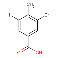 1229245-20-8 3-bromo-5-iodo-4-methylbenzoic acid chemical structure