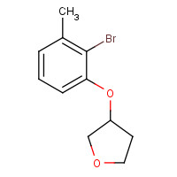 1319196-55-8 3-(2-bromo-3-methylphenoxy)oxolane chemical structure