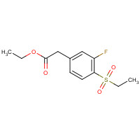 1426806-02-1 ethyl 2-(4-ethylsulfonyl-3-fluorophenyl)acetate chemical structure