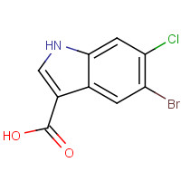 1467062-16-3 5-bromo-6-chloro-1H-indole-3-carboxylic acid chemical structure