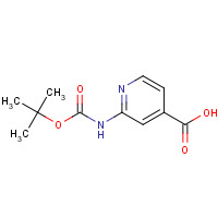 365412-92-6 2-[(2-methylpropan-2-yl)oxycarbonylamino]pyridine-4-carboxylic acid chemical structure