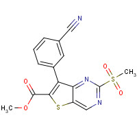 1462950-20-4 methyl 7-(3-cyanophenyl)-2-methylsulfonylthieno[3,2-d]pyrimidine-6-carboxylate chemical structure