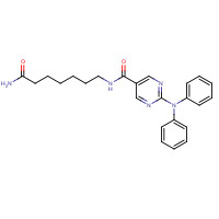 1316217-05-6 N-(7-amino-7-oxoheptyl)-2-(N-phenylanilino)pyrimidine-5-carboxamide chemical structure