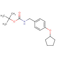 1241911-15-8 tert-butyl N-[(4-cyclopentyloxyphenyl)methyl]carbamate chemical structure