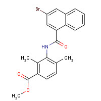 1529761-41-8 methyl 3-[(3-bromonaphthalene-1-carbonyl)amino]-2,4-dimethylbenzoate chemical structure