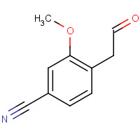 1374358-58-3 3-methoxy-4-(2-oxoethyl)benzonitrile chemical structure
