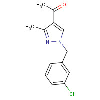 251925-21-0 1-[1-[(3-chlorophenyl)methyl]-3-methylpyrazol-4-yl]ethanone chemical structure