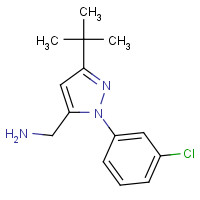 1254713-63-7 [5-tert-butyl-2-(3-chlorophenyl)pyrazol-3-yl]methanamine chemical structure