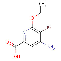 1057260-48-6 4-amino-5-bromo-6-ethoxypyridine-2-carboxylic acid chemical structure