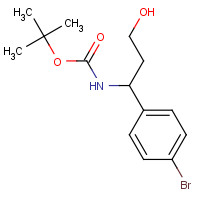 898404-64-3 tert-butyl N-[1-(4-bromophenyl)-3-hydroxypropyl]carbamate chemical structure