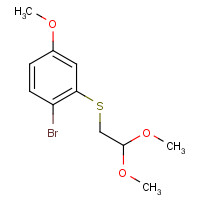 664364-67-4 1-bromo-2-(2,2-dimethoxyethylsulfanyl)-4-methoxybenzene chemical structure