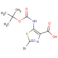 1312697-86-1 2-bromo-5-[(2-methylpropan-2-yl)oxycarbonylamino]-1,3-thiazole-4-carboxylic acid chemical structure