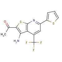 285980-95-2 1-[3-amino-6-thiophen-2-yl-4-(trifluoromethyl)thieno[2,3-b]pyridin-2-yl]ethanone chemical structure