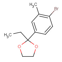 341006-30-2 2-(4-bromo-3-methylphenyl)-2-ethyl-1,3-dioxolane chemical structure