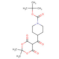 1336874-02-2 tert-butyl 4-(2,2-dimethyl-4,6-dioxo-1,3-dioxane-5-carbonyl)piperidine-1-carboxylate chemical structure