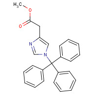 145133-11-5 methyl 2-(1-tritylimidazol-4-yl)acetate chemical structure